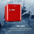 Mini réfrigérateur Klarstein Audrey 37L avec compartiment freezer - design rétro rouge-3