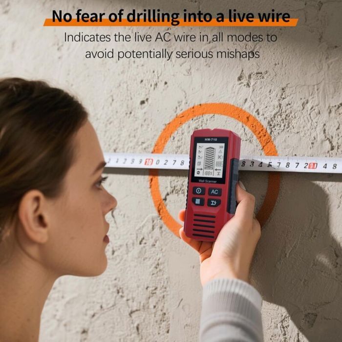 Cable Detector, 5 in 1 Wall Scanner Detector, Multifunctional Stud ...