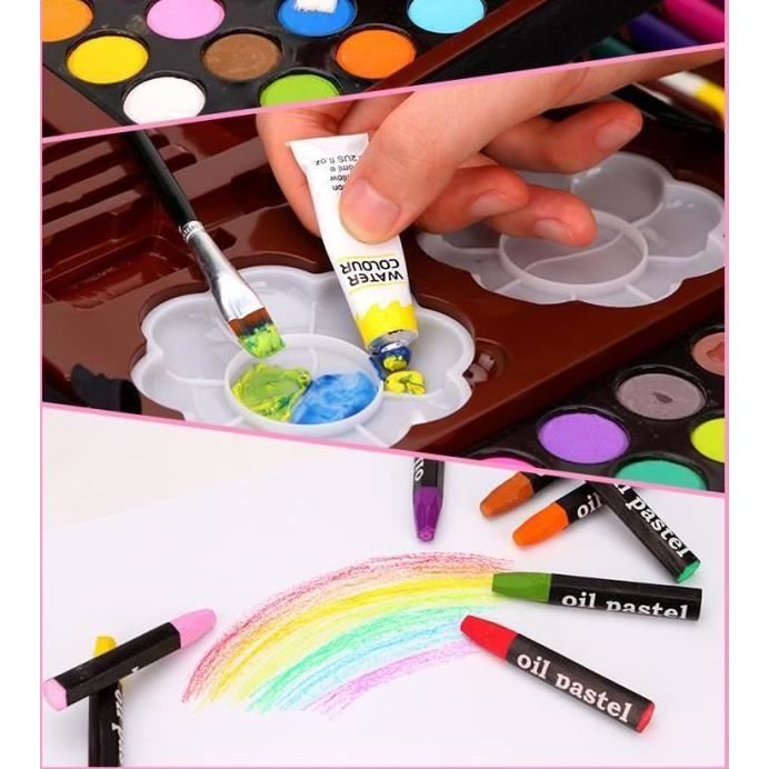 SPRINGOS® Set de dessin et de peinture pour enfants 145 pcs. Mallette Set  créatif Crayons de couleur et Peinture à l'eau - Cdiscount Beaux-Arts et  Loisirs créatifs