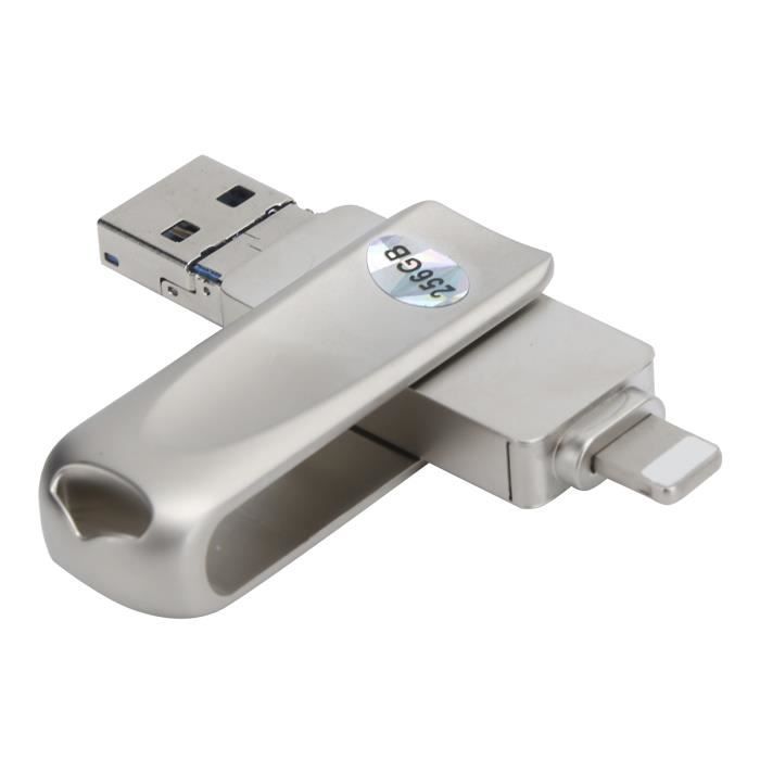 ZJCHAO Clé USB 3 en 1 256 Go 3 en 1 USB Flash Drive Phone OTG U