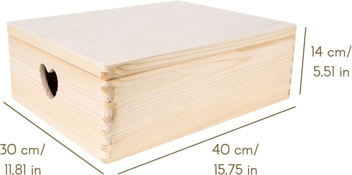 Boîte De Rangement Livre En Bois Creative Deco - 24x19x7.5cm - Coffre à Souvenirs, Déco Bibliothèque