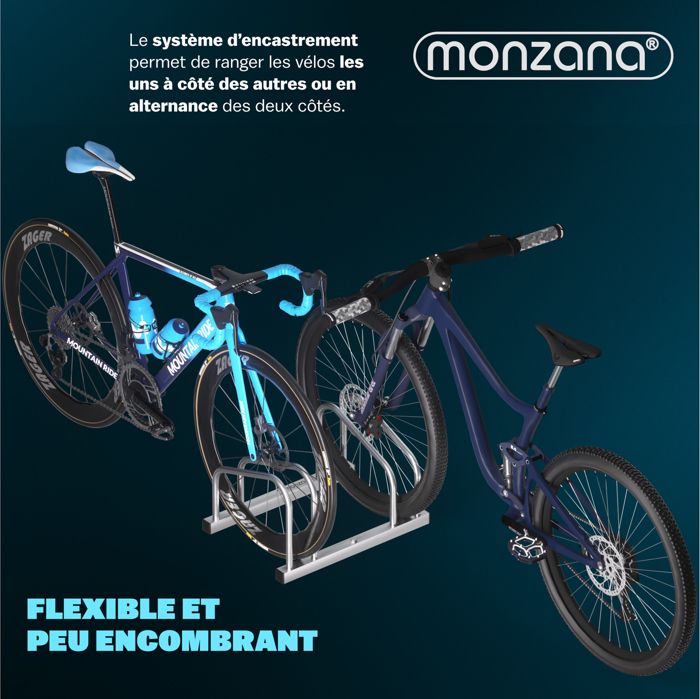 Toboli Support Vélo pour 6 Vélos Béquille Pied Acier galvanisé Usage  Intérieur et Extérieur Garage