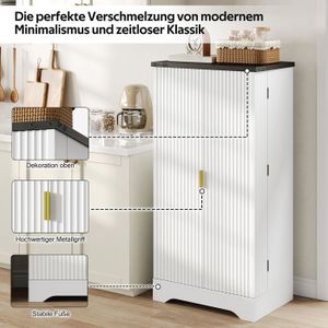 Armoire Garde-manger Adorable Lifestyle – Gris Et Chêne, 218,5 Cm, 3 Portes – Neuve