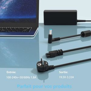 CHARGEUR ADAPTATEUR SECTEUR pour ordinateur portable HP Envy 13-AB007NA