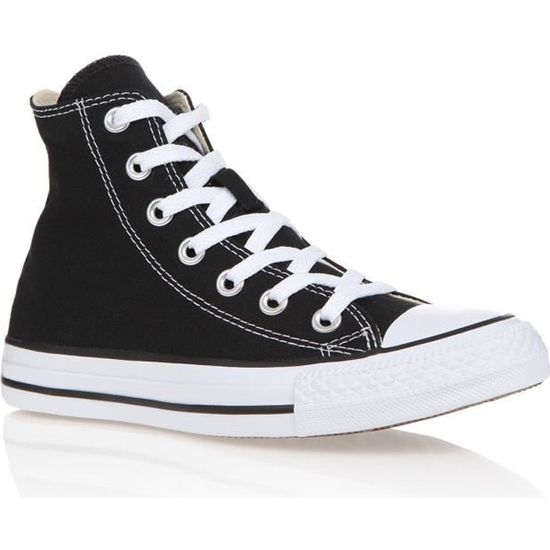 CONVERSE Hautes Toile Mixte Noir - Cdiscount Chaussures