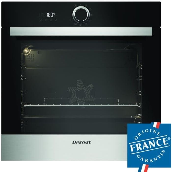 BRANDT BXP5500X - Four électrique encastrable - Chaleur pulsée - 73 L - Pyrolyse - A - Inox