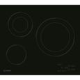 Table de cuisson vitrocéramique INDESIT RI360C - 3 zones - 5700 W - Revêtement verre - Noir-0