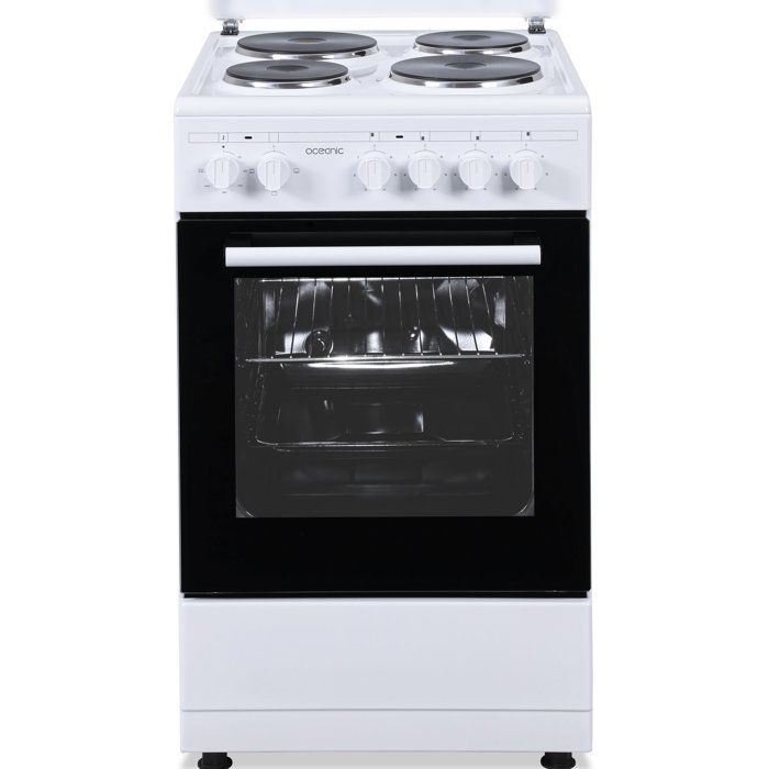 Cuisinière électrique OCEANIC OCEACE5060W 4 feux L49 8 x P61 x H 86 cm