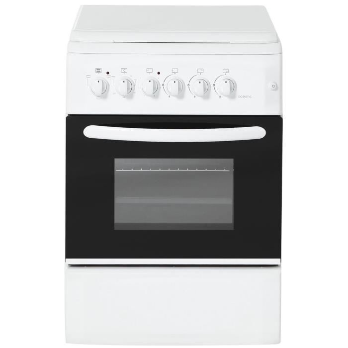 OCEANIC OCEACM6060W Cuisinière table mixte gaz / électrique4 foyersFour électrique62LAL57cm