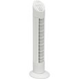 BESTRON Ventilateur colonne 75cm - minuterie 120 mn - 50W - Blanc - Débit d'air 26,25m³/min.- Vitesse de l'air 2,65m/sec-1