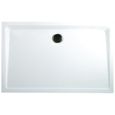 Receveur de douche rectangulaire 90x75 cm, bac à douche extra plat, acrylique blanc, à poser ou à encastrer, Schulte-0