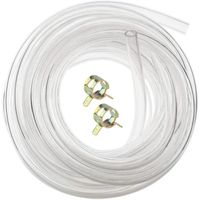 Tuyau en PVC transparent flexible 8mm × 11mm qualité alimentaire, conduite d'eau, tuyau d'air, 5 mètres, avec 2 colliers de se[851]