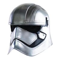 Casque Capitaine Phasma 2 parties - HORRORSHOP - Accessoire de déguisement gris argenté - Licence Star Wars
