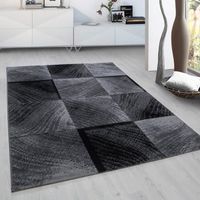 Plus Blok tapis poils ras rectangle 80x150cm noir