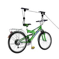 Support de plafond universel pour vélos - PRIXPRIME - Système de poulie - Blanc - Jusqu'à 30 kg