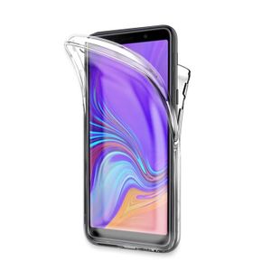 FILM PROTECT. TÉLÉPHONE Coque silicone gel fine 360 integrale (avant et arriere) pour Samsung Galaxy A7 (2018) 6.0