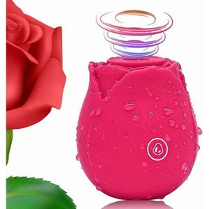 JOUET À BASCULE Rose Toy pour femme vibrateur et adulte avec 10 stimulateurs de clitoris vibrants pour femmes couples-rouge