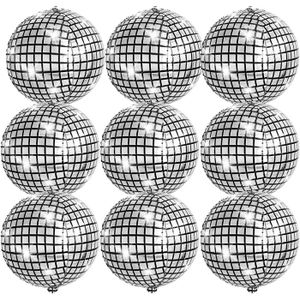 Ballons miroir 22 pouces en métal feuille disque 4D grand pour discothèques, décorations de fête Ballons miroir 22 pouces en métal feuille disque 4D grand pour discothèques, décorations de fête