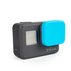 COQUE - HOUSSE - ÉTUI blue-Probty 8 Colors Soft Silicone Protective Cover Lens Cap for GoPro Hero 5 Black Camera Go Pro 5 Accessori