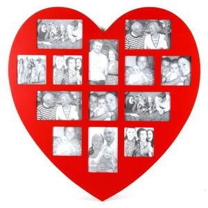 Love Coeur 4x6/" portrait cadre photo en bois métal autoportante Cadeau Mariage