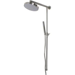 Hershii Tige de douche en acier inoxydable imperméable à leau de longueur réglable de type L 117-180 CM Taille 102 x Hershii Tige de douche en acier inoxydable imperméable à leau de longueur réglable de type L 117-180 CM Taille 102 x