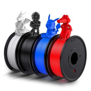 FIL POUR IMPRIMANTE 3D Lot De 4 Filaments Pla Pour Imprimante 3D - 1,75 M