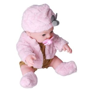 POUPÉE Dioche Poupée de bébé de mode Réaliste Reborn Baby Doll Mode 12in Lavable Fille Blanche Doux Corps Jouet pour Enfants Cadeau
