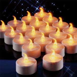 CYYSHR Lot de 6 bougies LED sans flamme alimentées par piles, Bougies  chauffe-plat LED avec télécommande