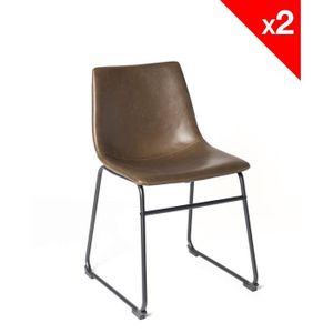 Chaise Industrielle Marron Achat Vente Pas Cher