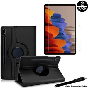 HOUSSE TABLETTE TACTILE Housse Etui Noir pour Samsung Galaxy Tab S7 Plus 1