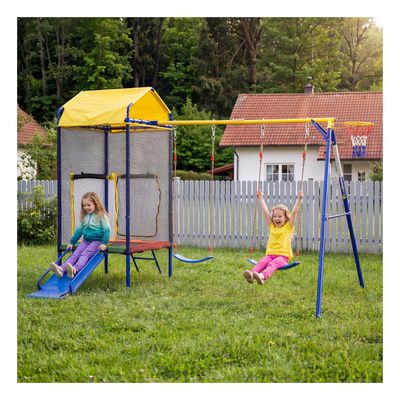 Balançoire Trapèze Bois Enfant + Anneaux Gymnastique – Charge Max 120 Kg – Jeu Intérieur/Extérieur Rouge