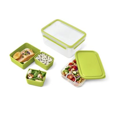 Lunch Box Tefal Masterseal To Go 1,2L - 3 Compartiments - Hermétique, Micro-ondable - Vert