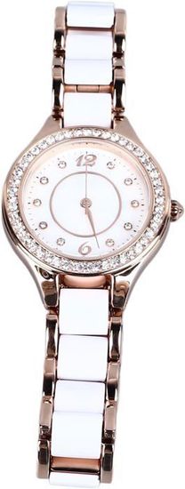 Montre Qmax Quartz Homme/Femme - Acier Et Or - Boîtier Rectangulaire 30mm - 50m