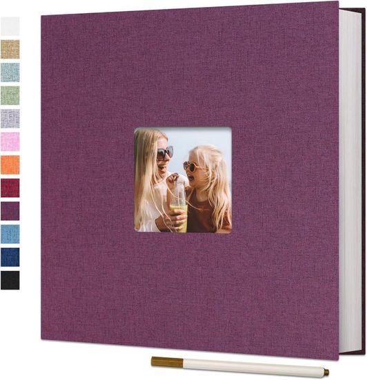 Album Photo Scrapbooking Mooshy 40 Pages – DIY 20 Feuilles Blanc + Stylo & Autocollants, 290x215 Mm
