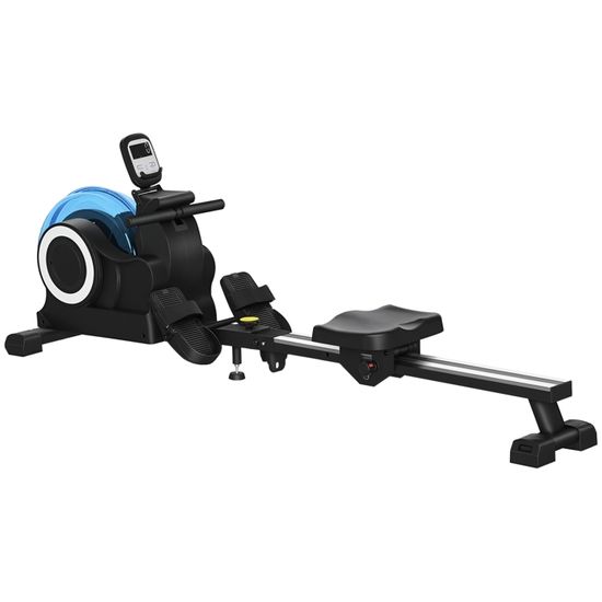 Machine De Musculation Pliable Abdominaux + Rameur - Capacité 136 Kg, écran LCD, 7 Réglages Siège - Entraînement Tronc Et Cardio à Domicile - 3
