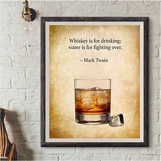Whisky Imprimer Bar Mur Art Decor Cadeau Pour Lui Whisky Citations Affiches Vintages Art Toile Avec Cadre 40x60cm 4862 Cdiscount Maison