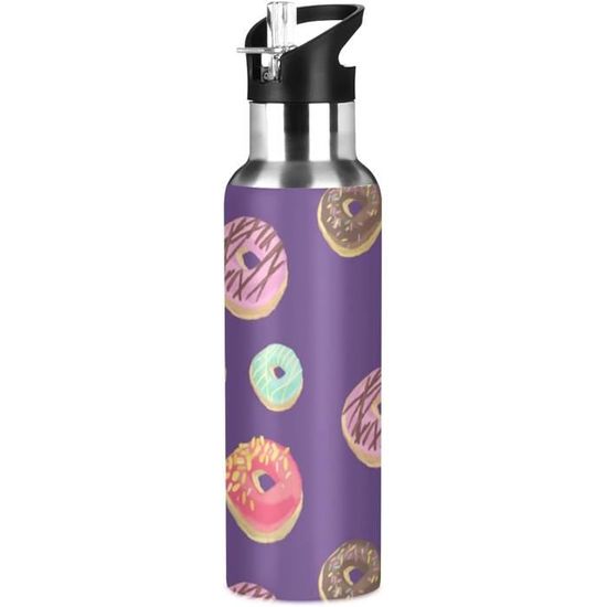 Thermos Isotherme Dunkin Donuts 28 Oz - Acier Inoxydable Argenté - Occasion (rayures Mineures)