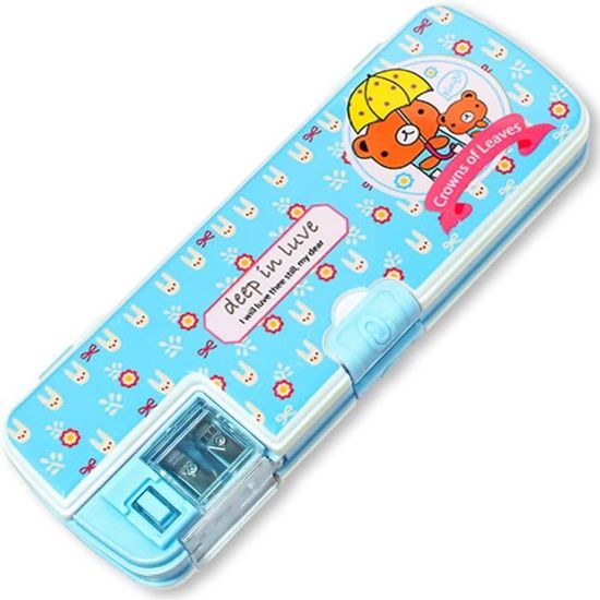 Trousse à Crayons Motif Dragon De Feu Bleu - 20x7,5x7,5cm, Tissu Résistant, Pour école, Bureau, Fournitures
