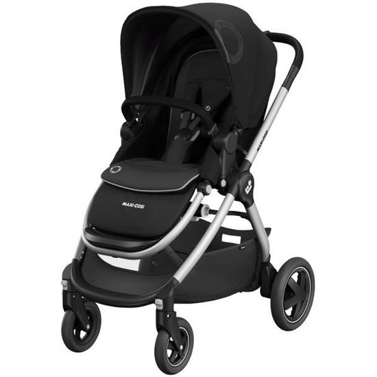 MAXI-COSI Poussette citadine naissance confort Adorra2, 4 roues, Essential Black