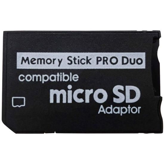 LXSINO PSP Adaptateur Memory Stick, Funturbo Micro SD vers Carte Memory Stick Pro Duo MagicGate pour Sony Playstation Portable, A