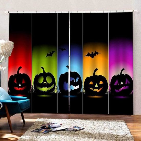 Toile Photo Halloween Velours Rouge Foncé Rideau LXX59-154