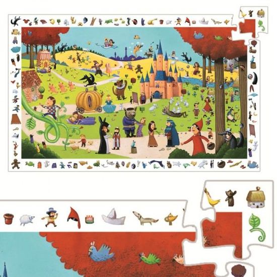 Puzzle d'observation 54 pièces - DJECO - LES CONTES - Paysage et nature - A partir de 5 ans - Enfant - Mixte