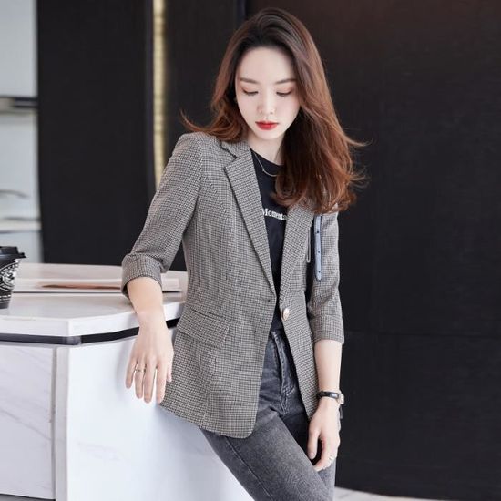 Veste a 2025 carreau femme verte