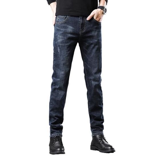 Pantalon slim stretch 5 poches homme vert chine