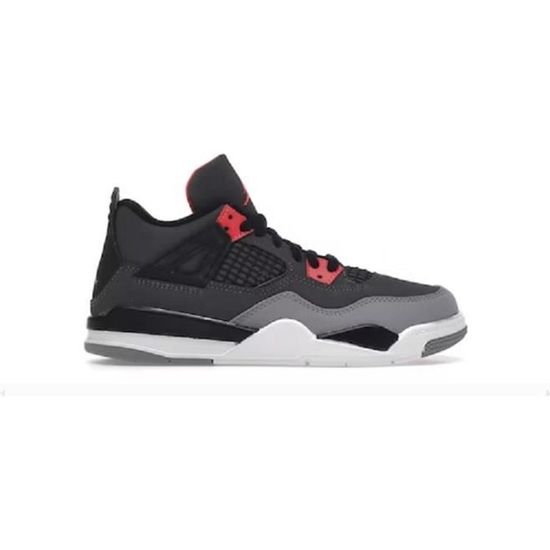 NIKE Air Jordan 4 Retro Basket Pour Homme Retro Gris Noir Gris Cdiscount Chaussures