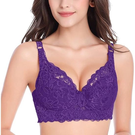 Lot De 3 Soutiens-gorge Femme Grande Taille - Push-up, Armatures, Maintien Optimal - Taille Française