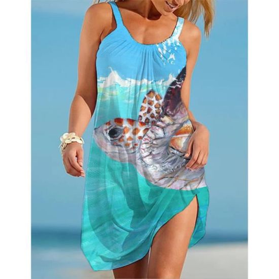 Robe sans manche col rond on sale
