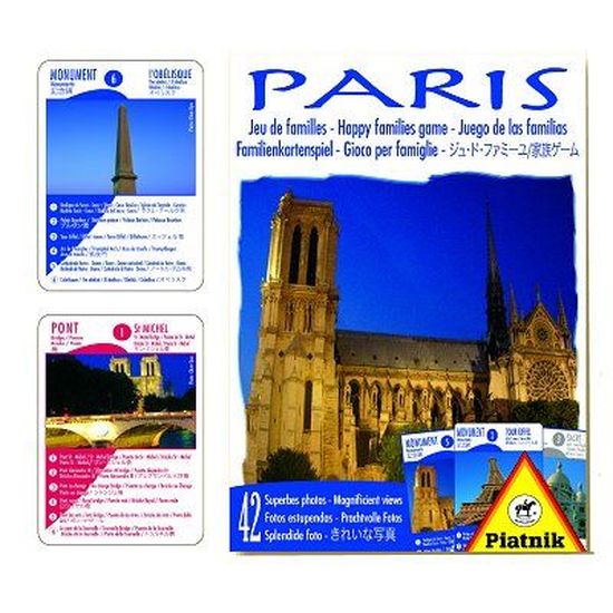 Jeu de société - PIATNIK - Jeu de 7 familles - Souvenir de Paris - 42 ...