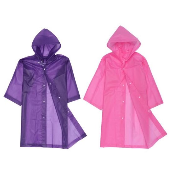Poncho Enfant Imperméable Réutilisable - EVA Avec Capuche Grenouille | Taille Unique 3-8 Ans