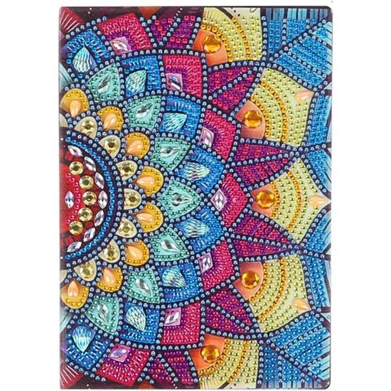 Carnet Diamond Painting A5 - 2 Cahiers à Paillettes, Motifs Chat & Fleurs - Loisir Créatif Anti-stress Pour Adultes